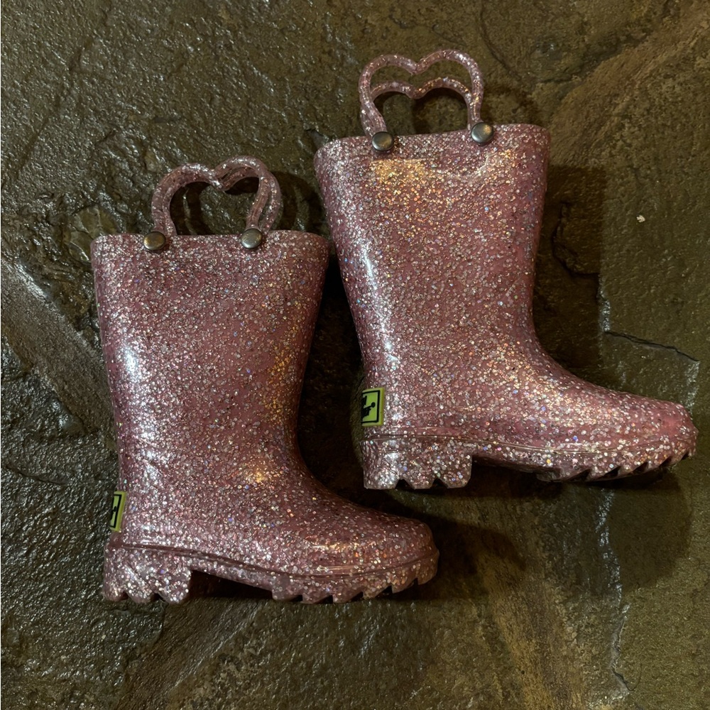 Western chief toddler Abby glitter rain boots
